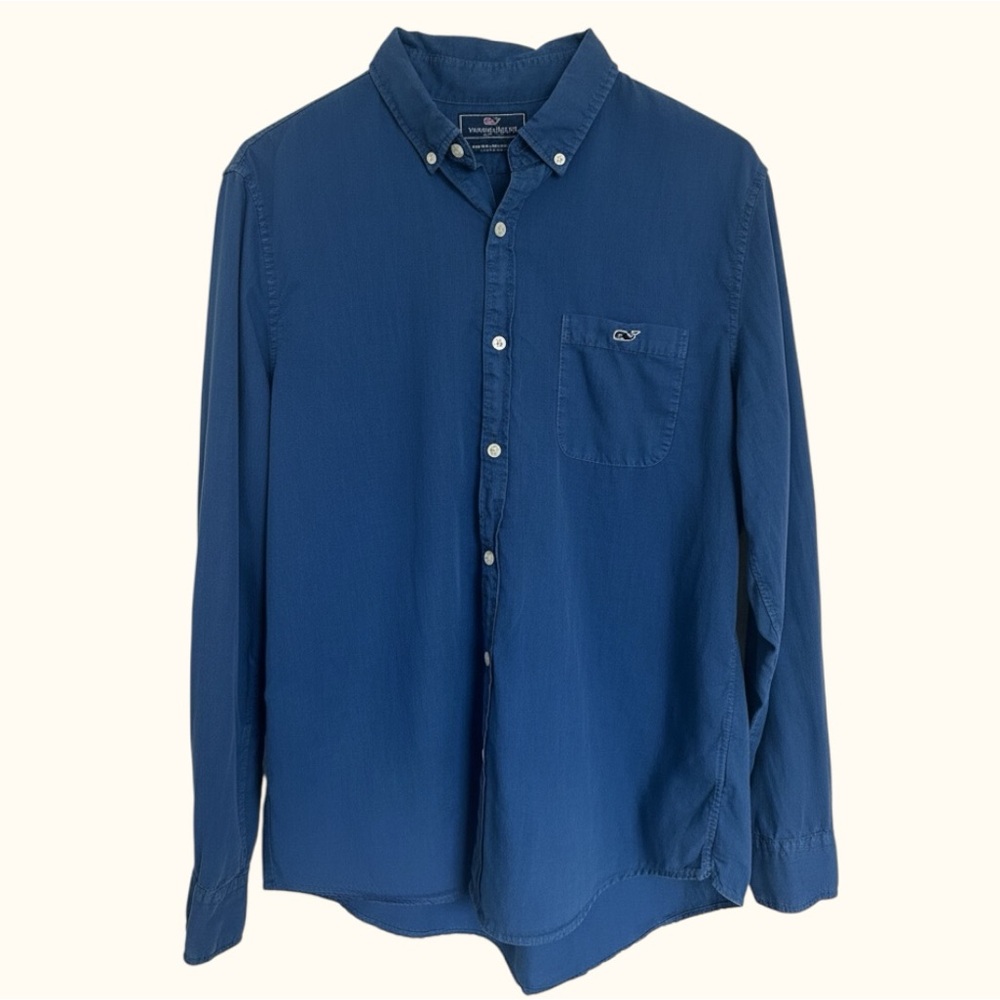 Vineyard Vines by Shep & Ian Slim Fit Tucker Shirt Blue Button Down Men’s L
